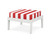 Trex Deep Seating Ottoman - 4410 - Frame in Classic White with cusion in Cabana Stripe Crimson color - 4410-CW-CSC Trex Deep Seating Ottoman - 4410 - Frame in Classic White with cusion in Cabana Stripe Crimson color - 4410-CW-CSC
