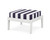 Trex Deep Seating Ottoman - 4410 - Frame in Classic White with cusion in Cabana Stripe Navy color - 4410-CW-CSN Trex Deep Seating Ottoman - 4410 - Frame in Classic White with cusion in Cabana Stripe Navy color - 4410-CW-CSN