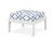Trex Deep Seating Ottoman - 4410 - Frame in Classic White with cusion in Trellis Sky Blue color - 4410-CW-TSB Trex Deep Seating Ottoman - 4410 - Frame in Classic White with cusion in Trellis Sky Blue color - 4410-CW-TSB