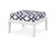 Trex Deep Seating Ottoman - 4410 - Frame in Classic White with cusion in Trellis Navy color - 4410-CW-TN Trex Deep Seating Ottoman - 4410 - Frame in Classic White with cusion in Trellis Navy color - 4410-CW-TN