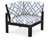 Trex Modular Corner Chair - 4604 - Frame in Charcoal Black with cusion in Trellis Sky Blue color - 4604-CB-TSB Trex Modular Corner Chair - 4604 - Frame in Charcoal Black with cusion in Trellis Sky Blue color - 4604-CB-TSB