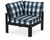 Trex Modular Corner Chair - 4604 - Frame in Charcoal Black with cusion in Buffalo Plaid Marine Indigo color - 4604-CB-BPMI Trex Modular Corner Chair - 4604 - Frame in Charcoal Black with cusion in Buffalo Plaid Marine Indigo color - 4604-CB-BPMI
