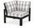Trex Modular Corner Chair - 4604 - Frame in Charcoal Black with cusion in Buffalo Plaid Grey Mist color - 4604-CB-BPGM Trex Modular Corner Chair - 4604 - Frame in Charcoal Black with cusion in Buffalo Plaid Grey Mist color - 4604-CB-BPGM