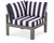 Trex Modular Corner Chair - 4604 - Frame in Stepping Stone with cusion in Cabana Stripe Navy color - 4604-SS-CSN Trex Modular Corner Chair - 4604 - Frame in Stepping Stone with cusion in Cabana Stripe Navy color - 4604-SS-CSN