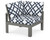 Trex Modular Corner Chair - 4604 - Frame in Stepping Stone with cusion in Trellis Marine Indigo color - 4604-SS-TMI Trex Modular Corner Chair - 4604 - Frame in Stepping Stone with cusion in Trellis Marine Indigo color - 4604-SS-TMI