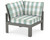Trex Modular Corner Chair - 4604 - Frame in Stepping Stone with cusion in Buffalo Plaid Glacier Spa color - 4604-SS-BPGS Trex Modular Corner Chair - 4604 - Frame in Stepping Stone with cusion in Buffalo Plaid Glacier Spa color - 4604-SS-BPGS