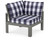 Trex Modular Corner Chair - 4604 - Frame in Stepping Stone with cusion in Buffalo Plaid Navy color - 4604-SS-BPN Trex Modular Corner Chair - 4604 - Frame in Stepping Stone with cusion in Buffalo Plaid Navy color - 4604-SS-BPN