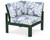 Trex Modular Corner Chair - 4604 - Frame in Rainforest Canopy with cusion in Leaf Sky Blue color - 4604-RC-LSB Trex Modular Corner Chair - 4604 - Frame in Rainforest Canopy with cusion in Leaf Sky Blue color - 4604-RC-LSB