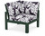 Trex Modular Corner Chair - 4604 - Frame in Rainforest Canopy with cusion in Leaf Navy color - 4604-RC-LN Trex Modular Corner Chair - 4604 - Frame in Rainforest Canopy with cusion in Leaf Navy color - 4604-RC-LN