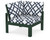 Trex Modular Corner Chair - 4604 - Frame in Rainforest Canopy with cusion in Trellis Marine Indigo color - 4604-RC-TMI Trex Modular Corner Chair - 4604 - Frame in Rainforest Canopy with cusion in Trellis Marine Indigo color - 4604-RC-TMI