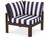 Trex Modular Corner Chair - 4604 - Frame in Vintage Lantern with cusion in Cabana Stripe Navy color - 4604-VL-CSN Trex Modular Corner Chair - 4604 - Frame in Vintage Lantern with cusion in Cabana Stripe Navy color - 4604-VL-CSN