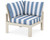 Trex Modular Corner Chair - 4604 - Frame in Sand Castle with cusion in Cabana Stripe Sky Blue color - 4604-SC-CSSB Trex Modular Corner Chair - 4604 - Frame in Sand Castle with cusion in Cabana Stripe Sky Blue color - 4604-SC-CSSB