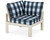 Trex Modular Corner Chair - 4604 - Frame in Sand Castle with cusion in Buffalo Plaid Marine Indigo color - 4604-SC-BPMI Trex Modular Corner Chair - 4604 - Frame in Sand Castle with cusion in Buffalo Plaid Marine Indigo color - 4604-SC-BPMI