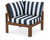 Trex Modular Corner Chair - 4604 - Frame in Tree House with cusion in Cabana Stripe Marine Indigo color - 4604-TH-CSMI Trex Modular Corner Chair - 4604 - Frame in Tree House with cusion in Cabana Stripe Marine Indigo color - 4604-TH-CSMI