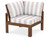 Trex Modular Corner Chair - 4604 - Frame in Tree House with cusion in Cabana Stripe Dune Burlap color - 4604-TH-CSDB Trex Modular Corner Chair - 4604 - Frame in Tree House with cusion in Cabana Stripe Dune Burlap color - 4604-TH-CSDB