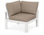 Trex Modular Corner Chair - 4604 - Frame in Classic White with cusion in Spiced Burlap color - 4604-CW-SB Trex Modular Corner Chair - 4604 - Frame in Classic White with cusion in Spiced Burlap color - 4604-CW-SB
