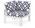 Trex Modular Corner Chair - 4604 - Frame in Classic White with cusion in Trellis Navy color - 4604-CW-TN Trex Modular Corner Chair - 4604 - Frame in Classic White with cusion in Trellis Navy color - 4604-CW-TN