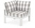 Trex Modular Corner Chair - 4604 - Frame in Classic White with cusion in Buffalo Plaid Grey Mist color - 4604-CW-BPGM Trex Modular Corner Chair - 4604 - Frame in Classic White with cusion in Buffalo Plaid Grey Mist color - 4604-CW-BPGM