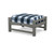 Trex Rockport Club Ottoman - TXO23 - Frame in Stepping Stone with cusion in Buffalo Plaid Marine Indigo color - TXO23-SS-BPMI Trex Rockport Club Ottoman - TXO23 - Frame in Stepping Stone with cusion in Buffalo Plaid Marine Indigo color - TXO23-SS-BPMI