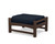 Trex Rockport Club Ottoman - TXO23 - Frame in Vintage Lantern with cusion in Marine Indigo color - TXO23-VL-MI Trex Rockport Club Ottoman - TXO23 - Frame in Vintage Lantern with cusion in Marine Indigo color - TXO23-VL-MI