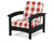 Trex Rockport Club Chair - TXC23 - Frame in Charcoal Black with cusion in Buffalo Plaid Crimson color - TXC23-CB-BPC Trex Rockport Club Chair - TXC23 - Frame in Charcoal Black with cusion in Buffalo Plaid Crimson color - TXC23-CB-BPC
