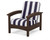Trex Rockport Club Chair - TXC23 - Frame in Vintage Lantern with cusion in Cabana Stripe Navy color - TXC23-VL-CSN Trex Rockport Club Chair - TXC23 - Frame in Vintage Lantern with cusion in Cabana Stripe Navy color - TXC23-VL-CSN