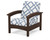 Trex Rockport Club Chair - TXC23 - Frame in Vintage Lantern with cusion in Trellis Sky Blue color - TXC23-VL-TSB Trex Rockport Club Chair - TXC23 - Frame in Vintage Lantern with cusion in Trellis Sky Blue color - TXC23-VL-TSB