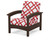 Trex Rockport Club Chair - TXC23 - Frame in Vintage Lantern with cusion in Trellis Crimson color - TXC23-VL-TC Trex Rockport Club Chair - TXC23 - Frame in Vintage Lantern with cusion in Trellis Crimson color - TXC23-VL-TC