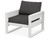 Trex Eastport Club Chair - TX4621 - Frame in Classic White with cusion in Ash Charcoal color - TX4621-CW-AC Trex Eastport Club Chair - TX4621 - Frame in Classic White with cusion in Ash Charcoal color - TX4621-CW-AC