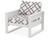 Trex Eastport Club Chair - TX4621 - Frame in Classic White with cusion in Trellis Grey Mist color - TX4621-CW-TGM Trex Eastport Club Chair - TX4621 - Frame in Classic White with cusion in Trellis Grey Mist color - TX4621-CW-TGM