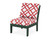 Trex Yacht Club Modular Armless Chair - TX4511C - Frame in Rainforest Canopy with cusion in Trellis Crimson color - TX4511C-RC-TC Trex Yacht Club Modular Armless Chair - TX4511C - Frame in Rainforest Canopy with cusion in Trellis Crimson color - TX4511C-RC-TC