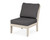 Trex Yacht Club Modular Armless Chair - TX4511C - Frame in Sand Castle with cusion in Ash Charcoal color - TX4511C-SC-AC Trex Yacht Club Modular Armless Chair - TX4511C - Frame in Sand Castle with cusion in Ash Charcoal color - TX4511C-SC-AC