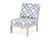 Trex Yacht Club Modular Armless Chair - TX4511C - Frame in Sand Castle with cusion in Trellis Sky Blue color - TX4511C-SC-TSB Trex Yacht Club Modular Armless Chair - TX4511C - Frame in Sand Castle with cusion in Trellis Sky Blue color - TX4511C-SC-TSB