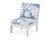 Trex Yacht Club Modular Armless Chair - TX4511C - Frame in Classic White with cusion in Leaf Sky Blue color - TX4511C-CW-LSB Trex Yacht Club Modular Armless Chair - TX4511C - Frame in Classic White with cusion in Leaf Sky Blue color - TX4511C-CW-LSB