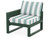 Trex Eastport Modular Left Arm Chair - TX4621LAF - Frame in Rainforest Canopy with cusion in Cabana Stripe Glacier Spa color - TX4621LAF-RC-CSGS Trex Eastport Modular Left Arm Chair - TX4621LAF - Frame in Rainforest Canopy with cusion in Cabana Stripe Glacier Spa color - TX4621LAF-RC-CSGS