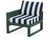Trex Eastport Modular Left Arm Chair - TX4621LAF - Frame in Rainforest Canopy with cusion in Cabana Stripe Marine Indigo color - TX4621LAF-RC-CSMI Trex Eastport Modular Left Arm Chair - TX4621LAF - Frame in Rainforest Canopy with cusion in Cabana Stripe Marine Indigo color - TX4621LAF-RC-CSMI
