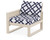 Trex Eastport Modular Left Arm Chair - TX4621LAF - Frame in Sand Castle with cusion in Trellis Navy color - TX4621LAF-SC-TN Trex Eastport Modular Left Arm Chair - TX4621LAF - Frame in Sand Castle with cusion in Trellis Navy color - TX4621LAF-SC-TN