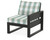 Trex Eastport Modular Right Arm Chair - TX4621RAF - Frame in Charcoal Black with cusion in Buffalo Plaid Glacier Spa color - TX4621RAF-CB-BPGS Trex Eastport Modular Right Arm Chair - TX4621RAF - Frame in Charcoal Black with cusion in Buffalo Plaid Glacier Spa color - TX4621RAF-CB-BPGS