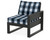 Trex Eastport Modular Right Arm Chair - TX4621RAF - Frame in Charcoal Black with cusion in Buffalo Plaid Marine Indigo color - TX4621RAF-CB-BPMI Trex Eastport Modular Right Arm Chair - TX4621RAF - Frame in Charcoal Black with cusion in Buffalo Plaid Marine Indigo color - TX4621RAF-CB-BPMI