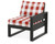 Trex Eastport Modular Right Arm Chair - TX4621RAF - Frame in Charcoal Black with cusion in Buffalo Plaid Crimson color - TX4621RAF-CB-BPC Trex Eastport Modular Right Arm Chair - TX4621RAF - Frame in Charcoal Black with cusion in Buffalo Plaid Crimson color - TX4621RAF-CB-BPC