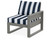 Trex Eastport Modular Right Arm Chair - TX4621RAF - Frame in Stepping Stone with cusion in Cabana Stripe Marine Indigo color - TX4621RAF-SS-CSMI Trex Eastport Modular Right Arm Chair - TX4621RAF - Frame in Stepping Stone with cusion in Cabana Stripe Marine Indigo color - TX4621RAF-SS-CSMI