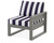 Trex Eastport Modular Right Arm Chair - TX4621RAF - Frame in Stepping Stone with cusion in Cabana Stripe Navy color - TX4621RAF-SS-CSN Trex Eastport Modular Right Arm Chair - TX4621RAF - Frame in Stepping Stone with cusion in Cabana Stripe Navy color - TX4621RAF-SS-CSN