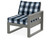 Trex Eastport Modular Right Arm Chair - TX4621RAF - Frame in Stepping Stone with cusion in Buffalo Plaid Marine Indigo color - TX4621RAF-SS-BPMI Trex Eastport Modular Right Arm Chair - TX4621RAF - Frame in Stepping Stone with cusion in Buffalo Plaid Marine Indigo color - TX4621RAF-SS-BPMI