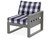 Trex Eastport Modular Right Arm Chair - TX4621RAF - Frame in Stepping Stone with cusion in Buffalo Plaid Navy color - TX4621RAF-SS-BPN Trex Eastport Modular Right Arm Chair - TX4621RAF - Frame in Stepping Stone with cusion in Buffalo Plaid Navy color - TX4621RAF-SS-BPN