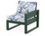Trex Eastport Modular Right Arm Chair - TX4621RAF - Frame in Rainforest Canopy with cusion in Leaf Sky Blue color - TX4621RAF-RC-LSB Trex Eastport Modular Right Arm Chair - TX4621RAF - Frame in Rainforest Canopy with cusion in Leaf Sky Blue color - TX4621RAF-RC-LSB