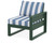 Trex Eastport Modular Right Arm Chair - TX4621RAF - Frame in Rainforest Canopy with cusion in Cabana Stripe Sky Blue color - TX4621RAF-RC-CSSB Trex Eastport Modular Right Arm Chair - TX4621RAF - Frame in Rainforest Canopy with cusion in Cabana Stripe Sky Blue color - TX4621RAF-RC-CSSB