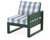 Trex Eastport Modular Right Arm Chair - TX4621RAF - Frame in Rainforest Canopy with cusion in Buffalo Plaid Sky Blue color - TX4621RAF-RC-BPSB Trex Eastport Modular Right Arm Chair - TX4621RAF - Frame in Rainforest Canopy with cusion in Buffalo Plaid Sky Blue color - TX4621RAF-RC-BPSB