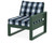 Trex Eastport Modular Right Arm Chair - TX4621RAF - Frame in Rainforest Canopy with cusion in Buffalo Plaid Marine Indigo color - TX4621RAF-RC-BPMI Trex Eastport Modular Right Arm Chair - TX4621RAF - Frame in Rainforest Canopy with cusion in Buffalo Plaid Marine Indigo color - TX4621RAF-RC-BPMI