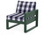 Trex Eastport Modular Right Arm Chair - TX4621RAF - Frame in Rainforest Canopy with cusion in Buffalo Plaid Navy color - TX4621RAF-RC-BPN Trex Eastport Modular Right Arm Chair - TX4621RAF - Frame in Rainforest Canopy with cusion in Buffalo Plaid Navy color - TX4621RAF-RC-BPN