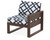 Trex Eastport Modular Right Arm Chair - TX4621RAF - Frame in Vintage Lantern with cusion in Trellis Marine Indigo color - TX4621RAF-VL-TMI Trex Eastport Modular Right Arm Chair - TX4621RAF - Frame in Vintage Lantern with cusion in Trellis Marine Indigo color - TX4621RAF-VL-TMI